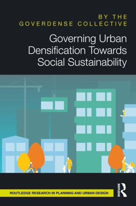 "Governing Urban Densification Towards Social Sustainability" steht auf einem Buchcover mit stilisierten Gebäuden und Menschen.