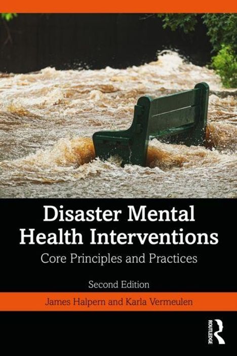 „Disaster Mental Health Interventions“, zweite Ausgabe von James Halpern und Karla Vermeulen; überflutete Bank im Wasser.