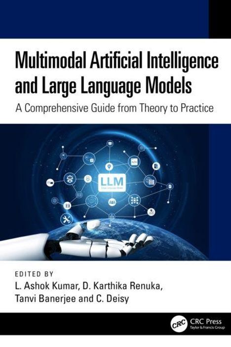 Cover eines Buches über künstliche Intelligenz mit einer Roboterhand und verbundenen Symbolen um "LLM".