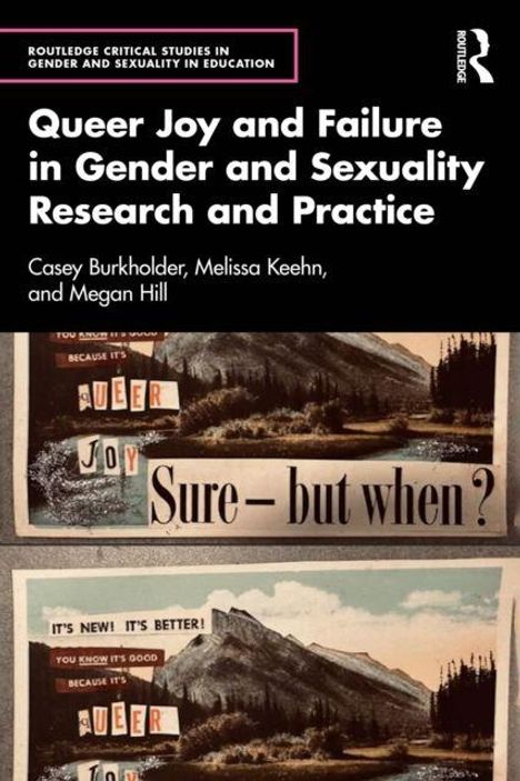 "Queer Joy and Failure in Gender and Sexuality Research and Practice." Darunter Landschaftsillustrationen mit Vintage-Design.