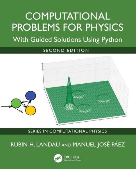 "Computational Problems for Physics", Lösungen in Python, zweite Ausgabe. Grafik: 3D-Diagramm und farbige Pfeilsymbole.