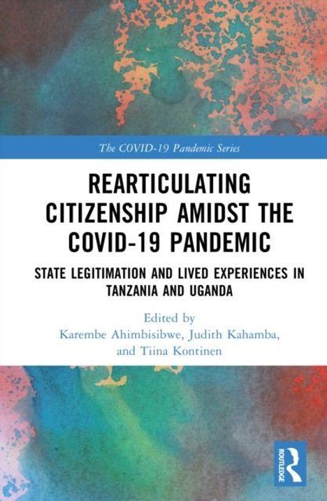 Buchtitel: "Rearticulating Citizenship Amidst the COVID-19 Pandemic". Bunte, abstrakte Hintergrundgrafik.