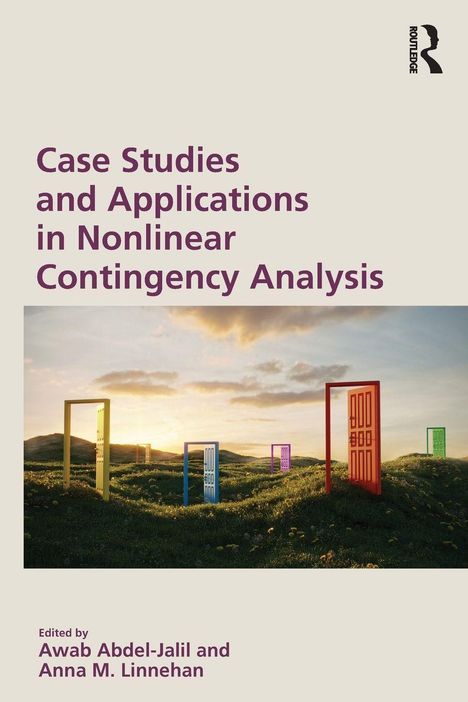 "Case Studies and Applications in Nonlinear Contingency Analysis". Grüne Landschaft mit mehreren bunten Türen.