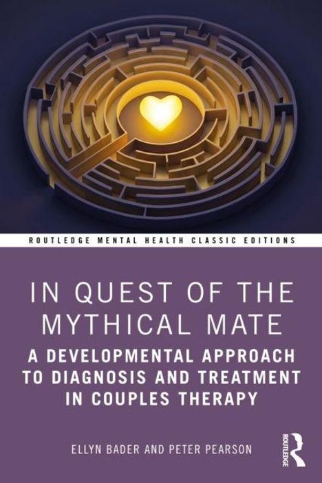 Text: "In Quest of the Mythical Mate: A Developmental Approach to Diagnosis and Treatment in Couples Therapy." Illustration: Ein Labyrinth mit Herz.