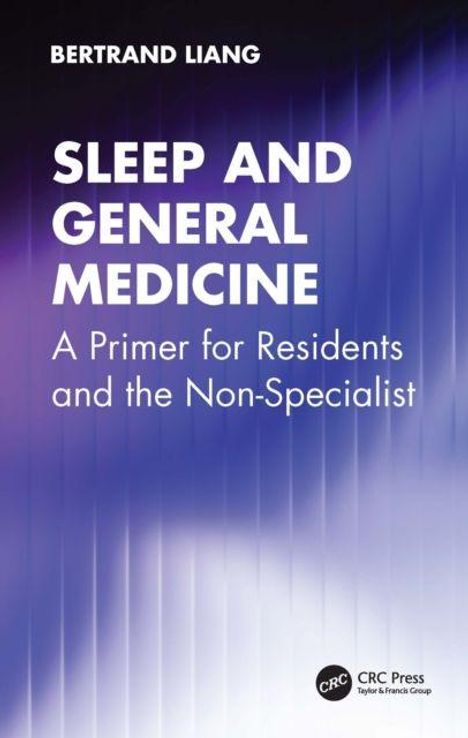 "Sleep and General Medicine: A Primer for Residents and the Non-Specialist. Blau-violetter Hintergrund mit Logo unten."