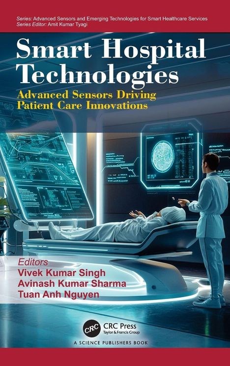 „Smart Hospital Technologies: Advanced Sensors Driving Patient Care Innovations“. Ein Krankenhauszimmer mit moderner Technologie.