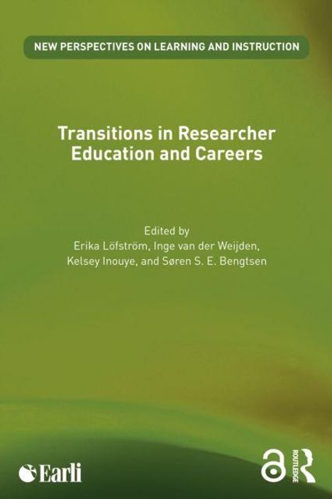 "Transitions in Researcher Education and Careers" ist der Haupttext. Grüner Hintergrund mit weißen Schriften und Logos.