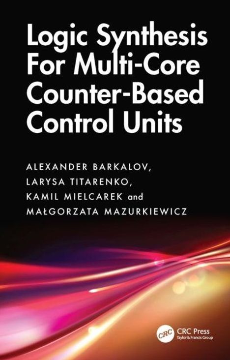 "Logic Synthesis For Multi-Core Counter-Based Control Units. Namen der Autoren, darunter abstrakte farbige Linien."