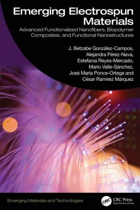 "Emerging Electrospun Materials" zeigt leuchtende Fasern vor unscharfem, abstraktem Hintergrund.