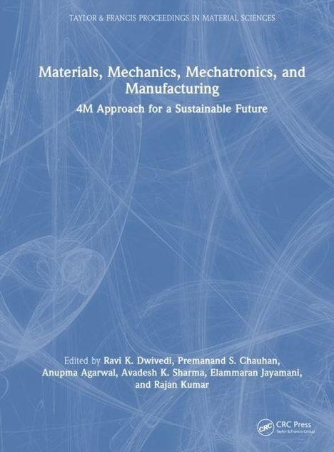 Text: "Materials, Mechanics, Mechatronics, and Manufacturing: 4M Approach for a Sustainable Future." Blauer Hintergrund.