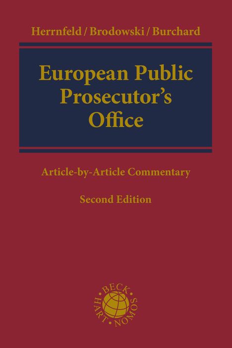 Buchtitel: "European Public Prosecutor’s Office". Autoren: Herrnfeld, Brodowski, Burchard. Hinweis: Zweite Ausgabe. Logo unten.