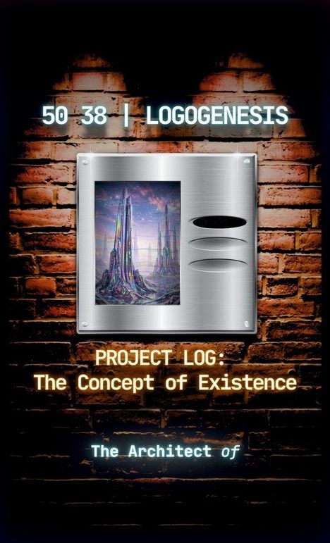 50 38 | LOGOGENESIS. PROJECT LOG: The Concept of Existence. Eine futuristische Illustration auf Ziegelwand.