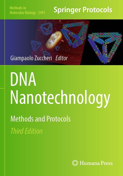 „DNA Nanotechnology: Methods and Protocols, Third Edition“. Oben zwei dreieckige Strukturen.