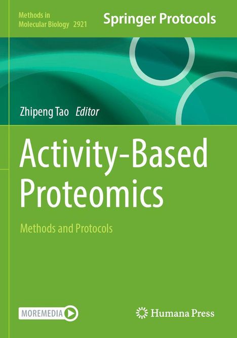 "Activity-Based Proteomics" auf grünem Hintergrund, Autor Zhipeng Tao, erschienen bei Humana Press.