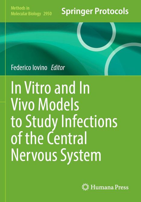 "Springer Protocols", "In Vitro and In Vivo Models...", grüner Hintergrund mit blauen Kreisen.