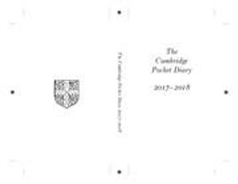 Text: "The Cambridge Pocket Diary 2017–2018, The Cambridge Pocket Diary 2017–2018." Wappen-Logo zentriert links.