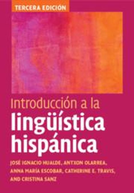 Anna Maria Escobar: Introduccion a la linguistica hispanica, Buch