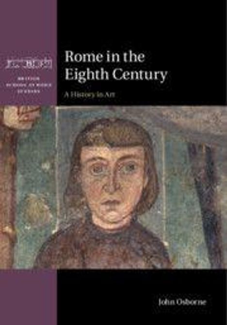 "Rome in the Eighth Century: A History in Art" von John Osborne. Eine Illustration eines Mannes mit braunen Haaren.