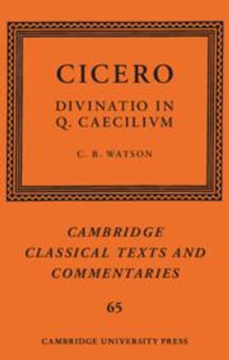 Cicero: Divinatio in Q. Caecilium, Buch