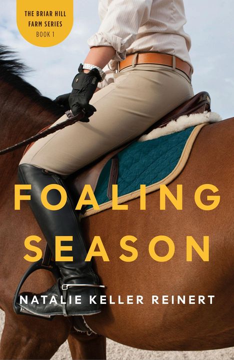 Text: "Foaling Season, A Novel, Natalie Keller Reinert, Flatiron Books, Cover Forthcoming." Darunter ein minimalistisches Logo.