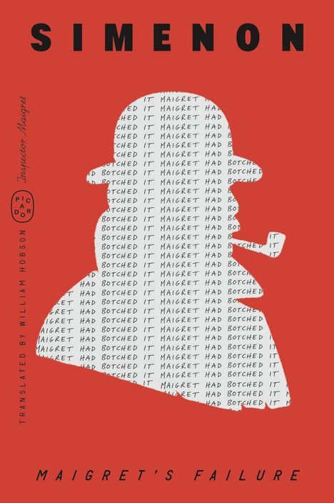 Text: "SIMENON", "Inspector Maigret", "MAIGRET'S FAILURE". Silhouette eines Pfeife rauchenden Mannes.