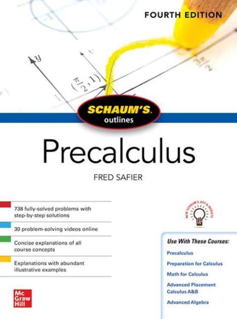 Fred Safier: Schaum's Outline of Precalculus, Fourth Edition, Buch