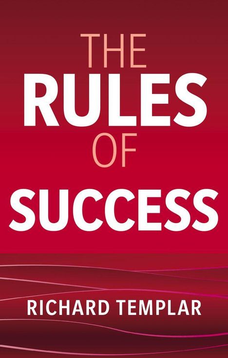 „THE RULES OF SUCCESS“ und „RICHARD TEMPLAR“. Roter Hintergrund mit stilisierten, geschwungenen Linien.
