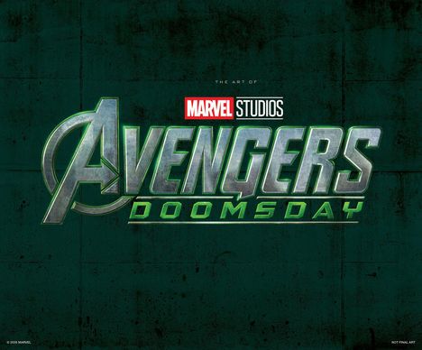 „THE ART OF MARVEL STUDIOS AVENGERS DOOMSDAY“, grünes Logo auf dunklem Hintergrund.
