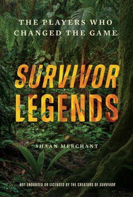 Text: "The Players Who Changed the Game," "Survivor Legends," "Shaan Merchant." Dichter Dschungel im Hintergrund.
