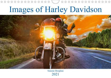 Simone Borghini: Borghini, S: Images of Harley Davidson (Wall Calendar 2021 D, Kalender