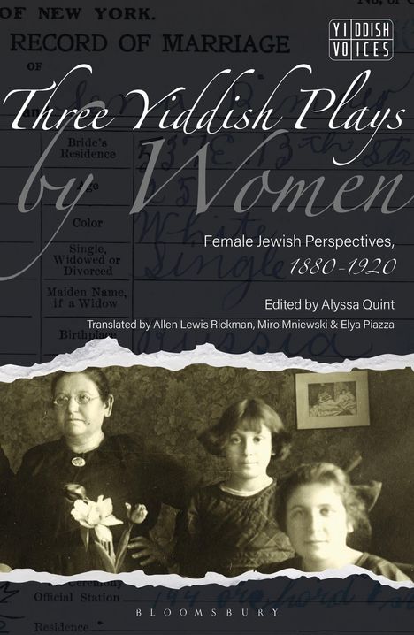 Three Yiddish Plays by Women: Female Jewish Perspectives, 1880-1920, Buch