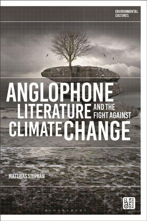Titel: "Anglophone Literature and the Fight Against Climate Change". Ein Baum wächst auf einem Felsen über dem Wasser.