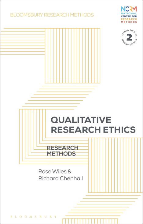 "Qualitative Research Ethics" von Rose Wiles & Richard Chenhall. Goldene Linienmuster und ein farbiges Logo rechts oben.