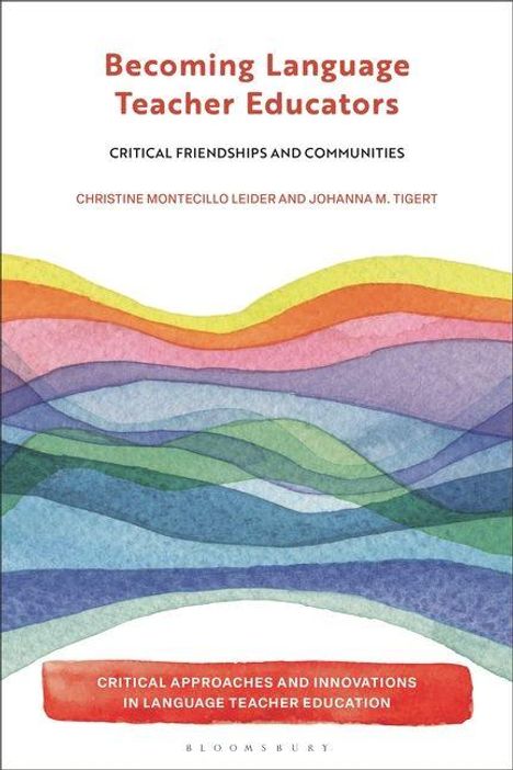 "Becoming Language Teacher Educators" von Christine Montecillo Leider und Johanna M. Tigert. Bunte, wellenförmige Muster.