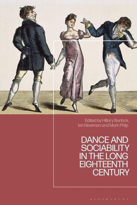 Titel: "Dance and Sociability in the Long Eighteenth Century". Illustration: Drei Personen tanzen in historischer Kleidung.