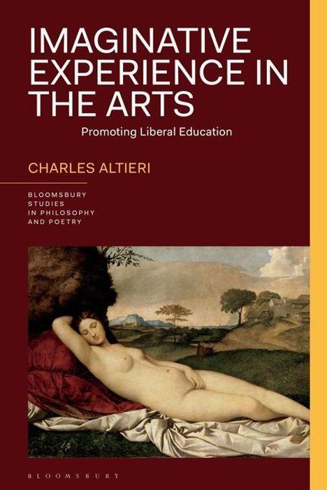 "IMAGINATIVE EXPERIENCE IN THE ARTS. Charles Altieri. Darstellung einer liegenden Frau in einer Landschaft."