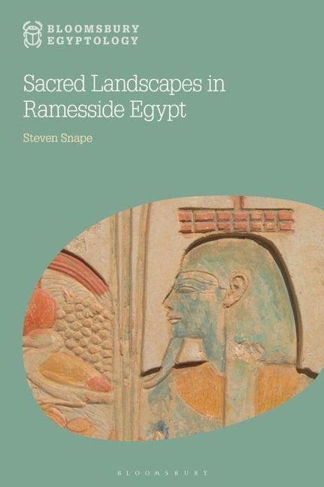 "Sacred Landscapes in Ramesside Egypt, Steven Snape." Eine historisch wirkende Illustration ägyptischer Kunst.