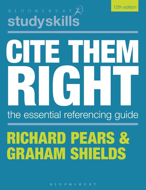 Richard Pears: Cite Them Right, Buch