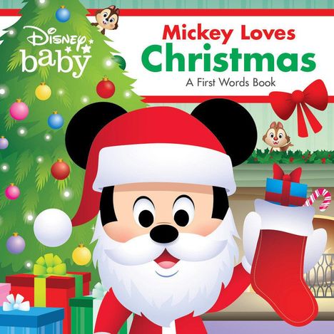 Disney Books: Disney Baby: Mickey Loves Christmas: A First Words Book, Buch