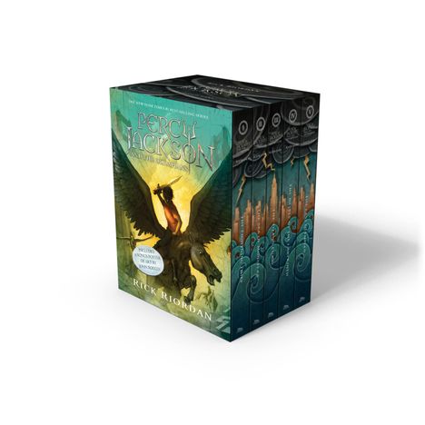 Rick Riordan: Percy Jackson and the Olympians 5 Book Paperback Boxed Set (W/Poster), Diverse