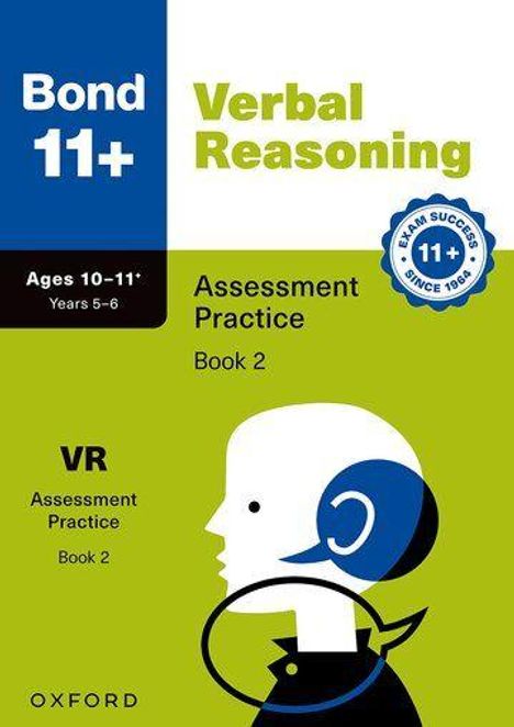 "Bond 11+, Verbal Reasoning, Assessment Practice, Book 2, Ages 10–11*, Exam Success 11+. Illustration: Profil eines Menschen."