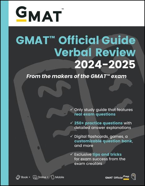 Gmac (Graduate Management Admission Council): GMAT Official Guide Verbal Review 2024-2025: Book + Online Question Bank, Buch