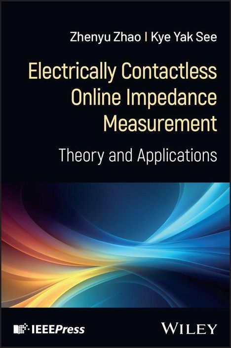 Titel: "Electrically Contactless Online Impedance Measurement: Theory and Applications". Bunte Wellenmuster im Hintergrund.