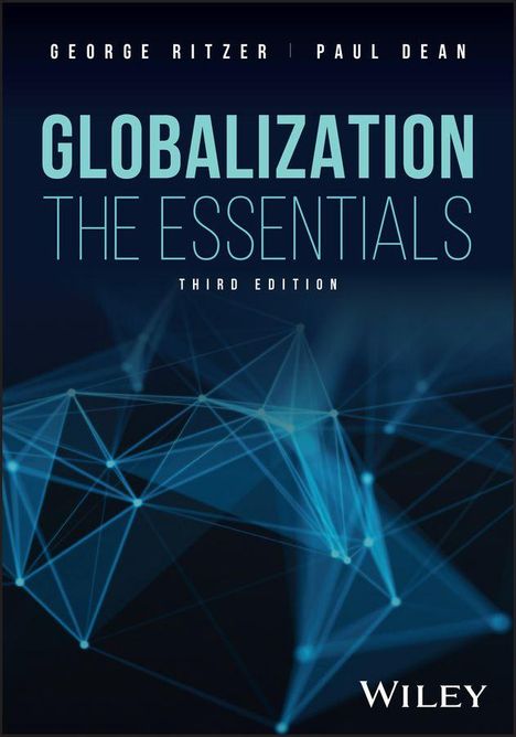 "Globalization: The Essentials, Third Edition" von George Ritzer und Paul Dean. Blaue Netzgrafik auf dunklem Hintergrund.
