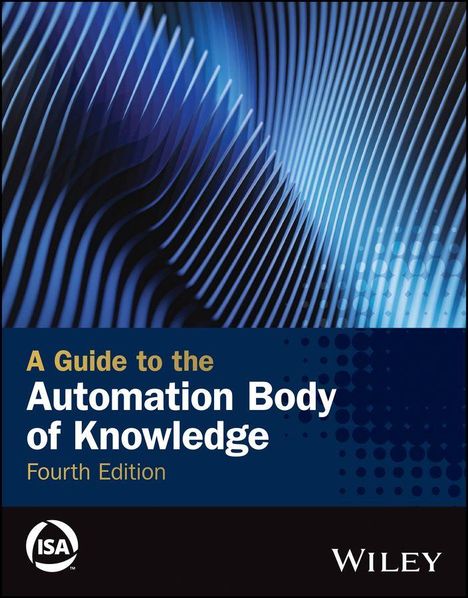 „A Guide to the Automation Body of Knowledge, Fourth Edition“. Blaue digitale Struktur, Logos unten.
