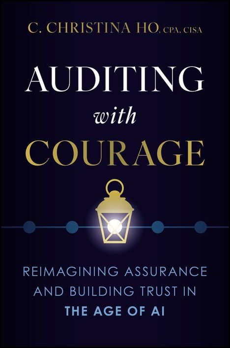 „Auditing with Courage“ von C. Christina Ho. Laterne zwischen Linien als zentrales Motiv.