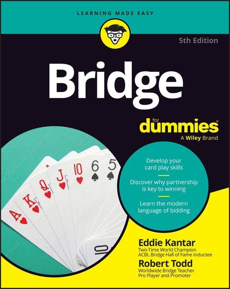 „Bridge for dummies“ 5th Edition. Spielkarten und Autoren Eddie Kantar, Robert Todd.