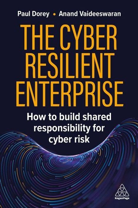 "The Cyber Resilient Enterprise" oben. Darunter "How to build shared responsibility for cyber risk". Abstrakte digitale Wellen unten.