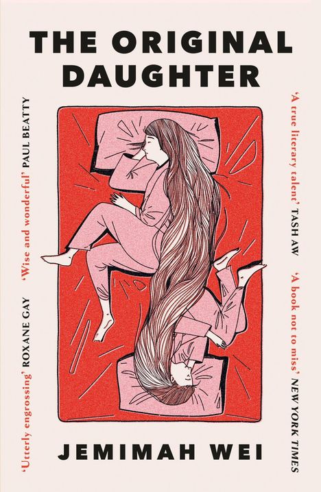 „THE ORIGINAL DAUGHTER“ steht oben. Zwei Frauen liegen auf roten Kissen, ihre langen Haare sind ineinander verwoben.