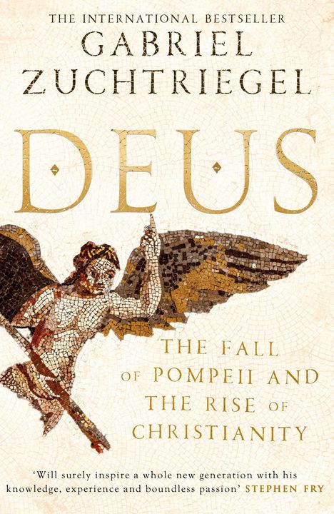 Text: "Deus", "Gabriel Zuchtriegel", "Final cover to be revealed". Unten ein Logo mit "Hodder & Stoughton".